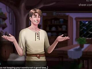 Huge boobs blonde sticks small wooden dildo into shaved pussy