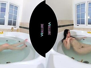 jade baker from vrallure masturbates in steamy bath! 🛁