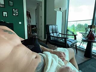 Three guys assfuck petite whore