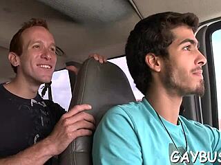 a hunk engages in oral sucking and fucking with another man in this gay sex scene