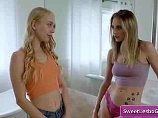 Ever Seen Blonde Teens Kyler Quinn and Braylin Bailey Lick and Kiss in a Steamy Bedroom Scene?