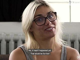 Canadian Blonde Gaby Stretched by Monster Cock in Casting