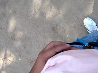 i take my stepsister to the park and show her the penis i brought for public masturbation under the tree