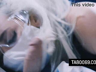 Slutty teen 18+ Lola Fae bangs stepbrother hard in quarantine with raw blowjob action