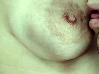 Closeup View of Saggy Tits with Visible Stretch Marks in Homemade Clip