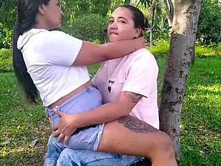 i take my stepsister to the park and show her the penis i brought for public masturbation under the tree