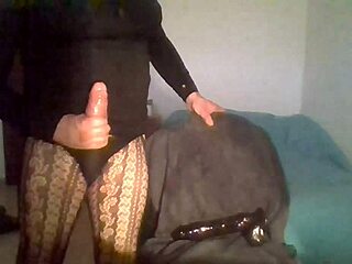 Shemale showcases massive cock on live webcam stream