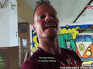 Mollige brunette milf gets pov fucked outdoors at German sex date 😏