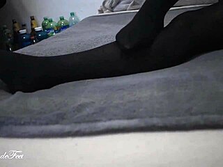 Miley grey shows off her sexy legs in nylons.