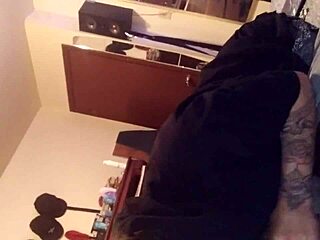 amanda gives deepthroat blowjob in casual scene