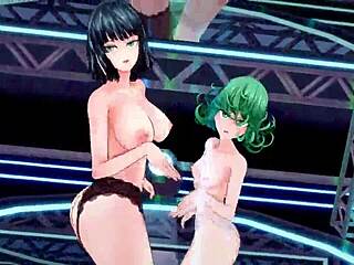 Tatsumaki and Fubuki in Stunning Striptease Action