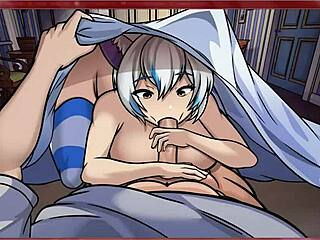 Let's play breeding farm: blonde teen 18+ blowjob on big cock?