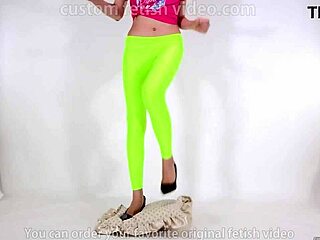 beautiful woman teases with high heels on cushion