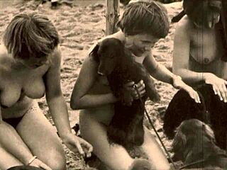 Hey, check out this vintage hairy beaver in a retro beauty flick! 😍