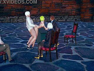 Secretary Ploughed by Boss in Front of Management Team