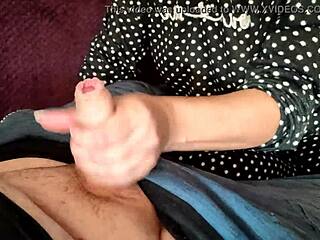 squid game handjob got cum on my big tits