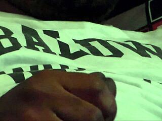 Video of big black cock ejaculating in slow motion