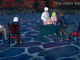 Secretary Ploughed by Boss in Front of Management Team