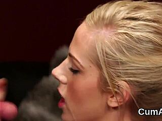 Wicked Looker Receives Facial Cumshot In Blowbang, Swallowing All Cum