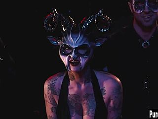 afraid teen fucked by milf with big black dildo 😈