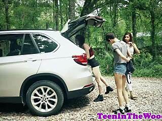 bondage teen 18+ roughfucked in spoon pose