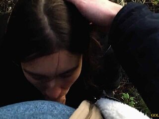 Give me that blowjob in the forest.