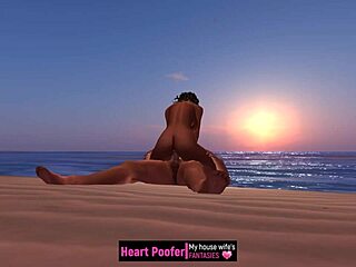 Cartoon Character Rides Wildly in Sunset Scene