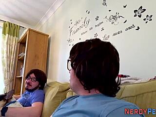 first time brits sucking that perverted nerd in reality pov