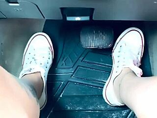 Pedal pumping while masturbating to feet!