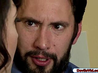 Asian Babe and Stepmom Share One Cock in Wild Threesome Action