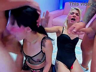 compilation of playful latina amateurs in group webcam activities