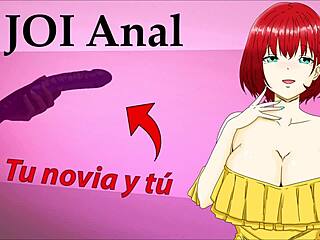 your girlfriend wants to try the double dildo in joi anal hentai