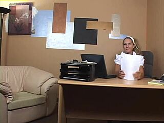 Steamy Office Encounter with a Hot Step Mother