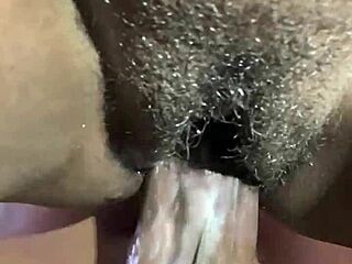 Ebony couple with monster cock in breeding session