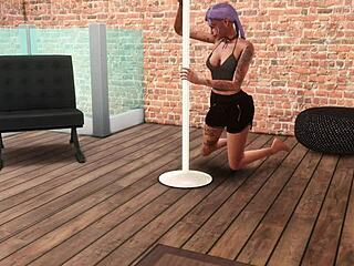 Stripper Sucks Big Black Cock in 3D