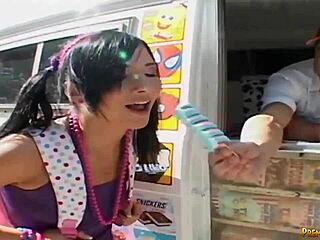 i bent over in the van for ashli's hot blowjob and fucking until cumshot