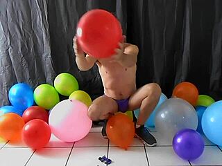 oh wow, balloon play with horny gay dilf richard lennox!