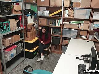 emotional monica saige cowgirls lp officer's cock in shop, feeling intense pleasure.