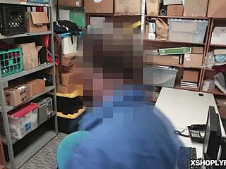 emotional monica saige cowgirls lp officer's cock in shop, feeling intense pleasure.