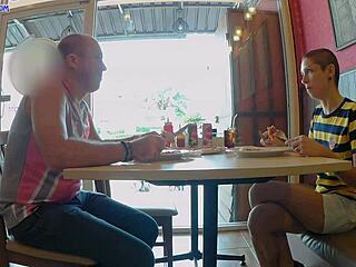 Public Toilet Creampie in Wild POV Doggy Style