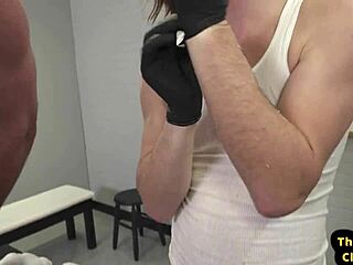 The hunk gets fisted by the long-haired stud on the desk.