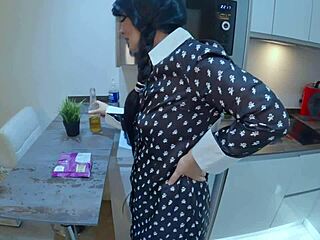 European Stepmother Returns from Party for Assfucking and Cum