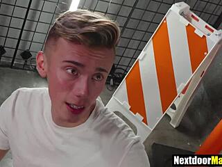 gay policeman catches jerking and fucks him