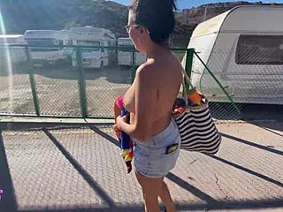 Follower Touches My Pussy on Public Beach Part 3