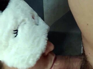 In this homemade scene, the blonde amateur enjoys a big cock blowjob and orgasm