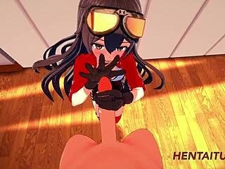 Wow! Genshin Impact Hentai Amber Delivers Wild Blowjob and Creampie!