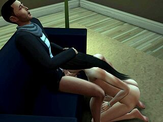 morena brunette teen moans loudly while sucking and fucking doggystyle