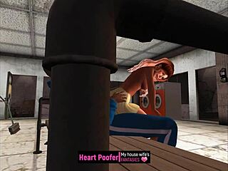 wife washes husband's shirts in the laundry room