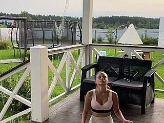 stretching early in the morning at the gym