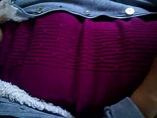 Amateur lesbian watches porn and masturbates alone at home